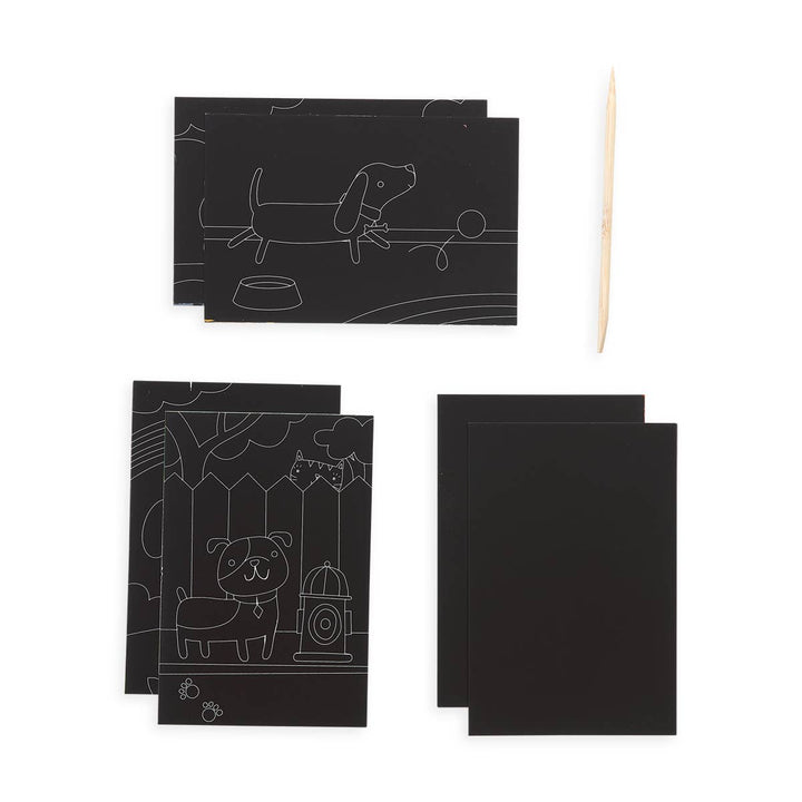 OOLY - Mini Scratch & Scribble Art Kit: Playful Pups