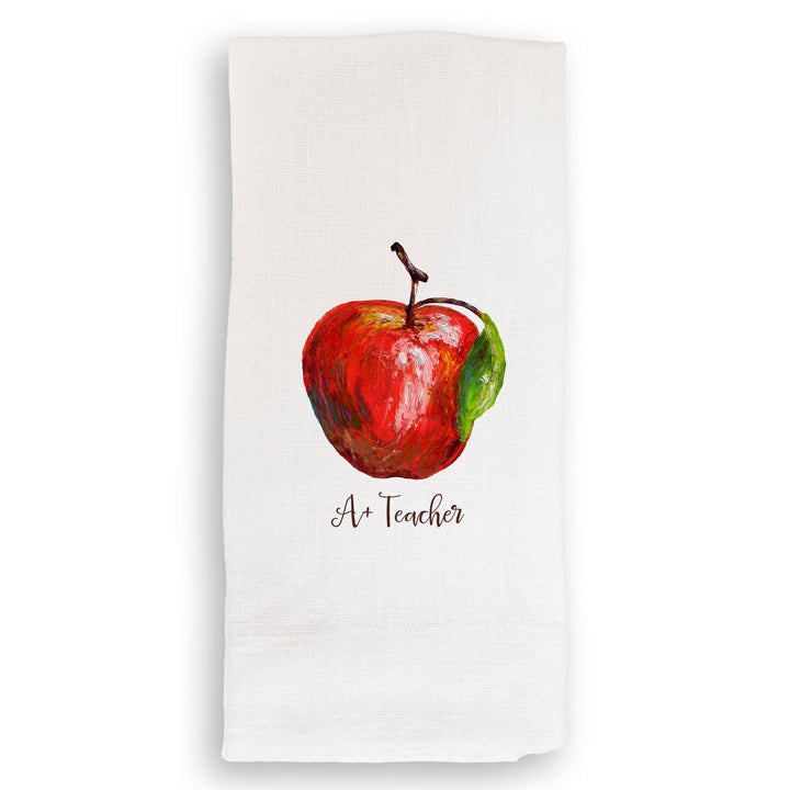 French Graffiti - Apple with A+ Teacher: Dishtowel