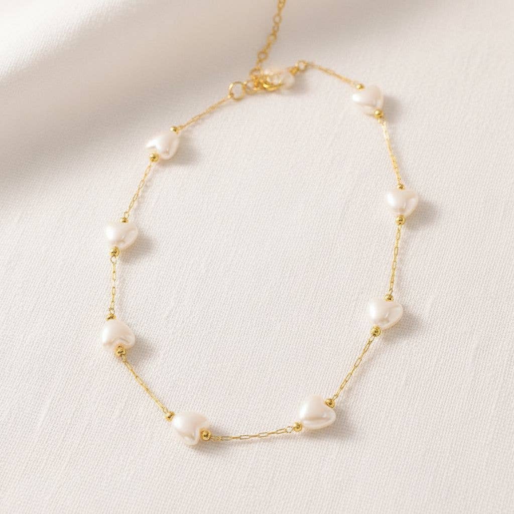 paperln - Pearl Heart Shell Necklace: A23