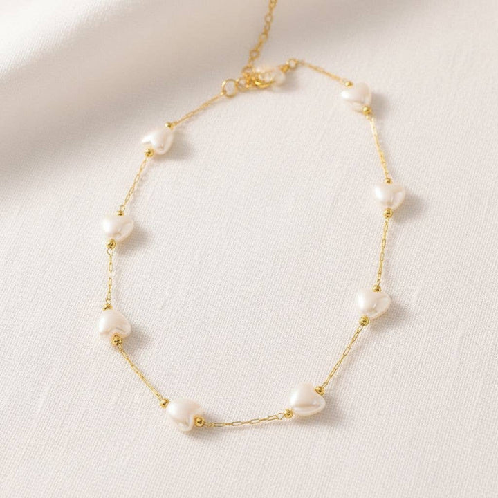 paperln - Pearl Heart Shell Necklace: A23