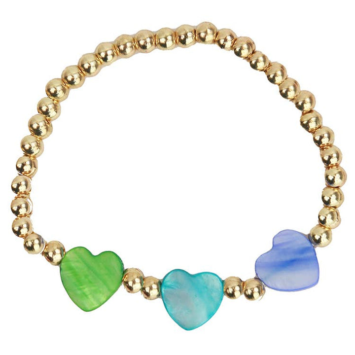 Sparkle Sisters by Couture Clips - Triple Heart Bracelet: Multi-Colored