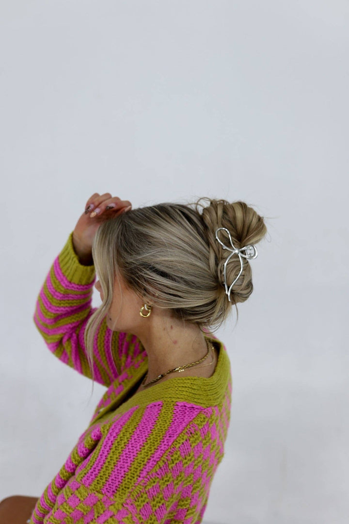 KAXI - THE METAL BOW CLAW ( 13 COLORS ): GREEN