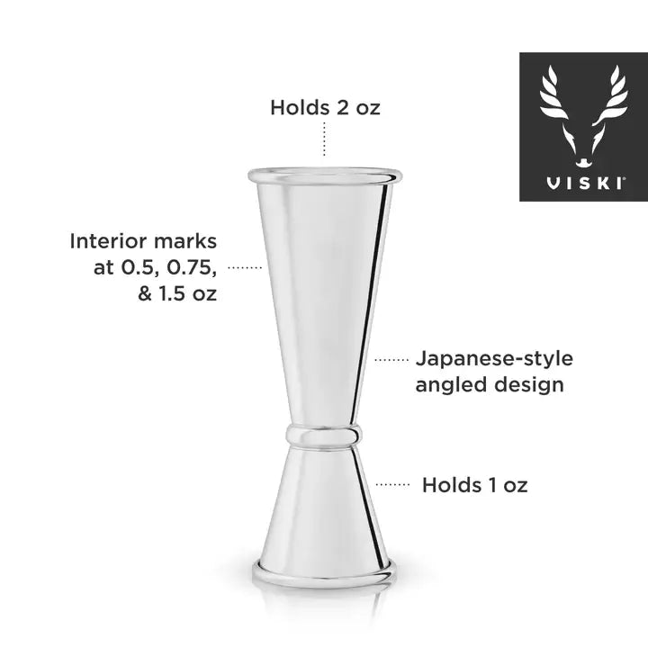 Viski - Large Stainless Steel Japanese Style Jigger by Viski®