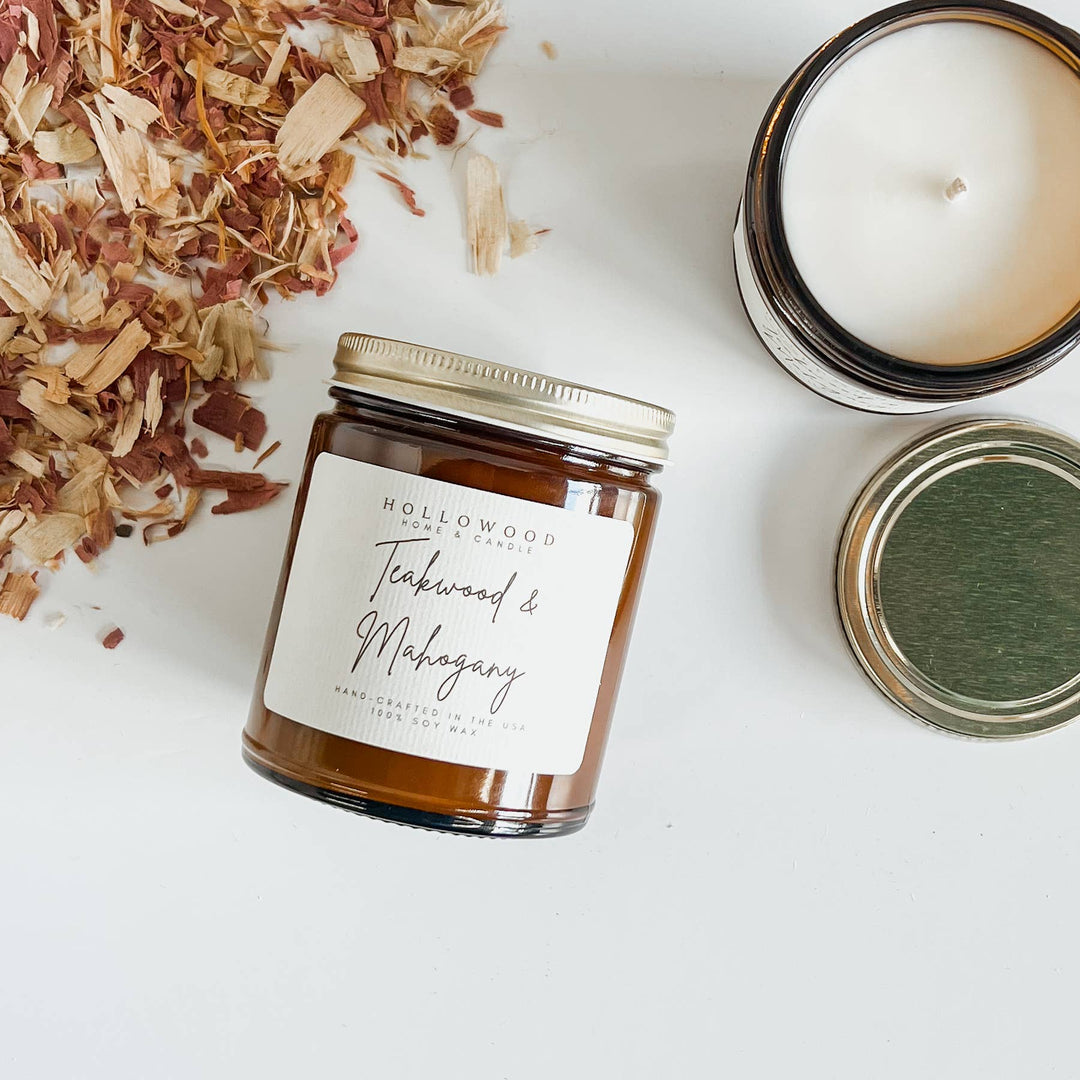 Hollowood Home and Candle - TEAKWOOD & MAHOGANY | MEN’S COLLECTION: 8 OZ
