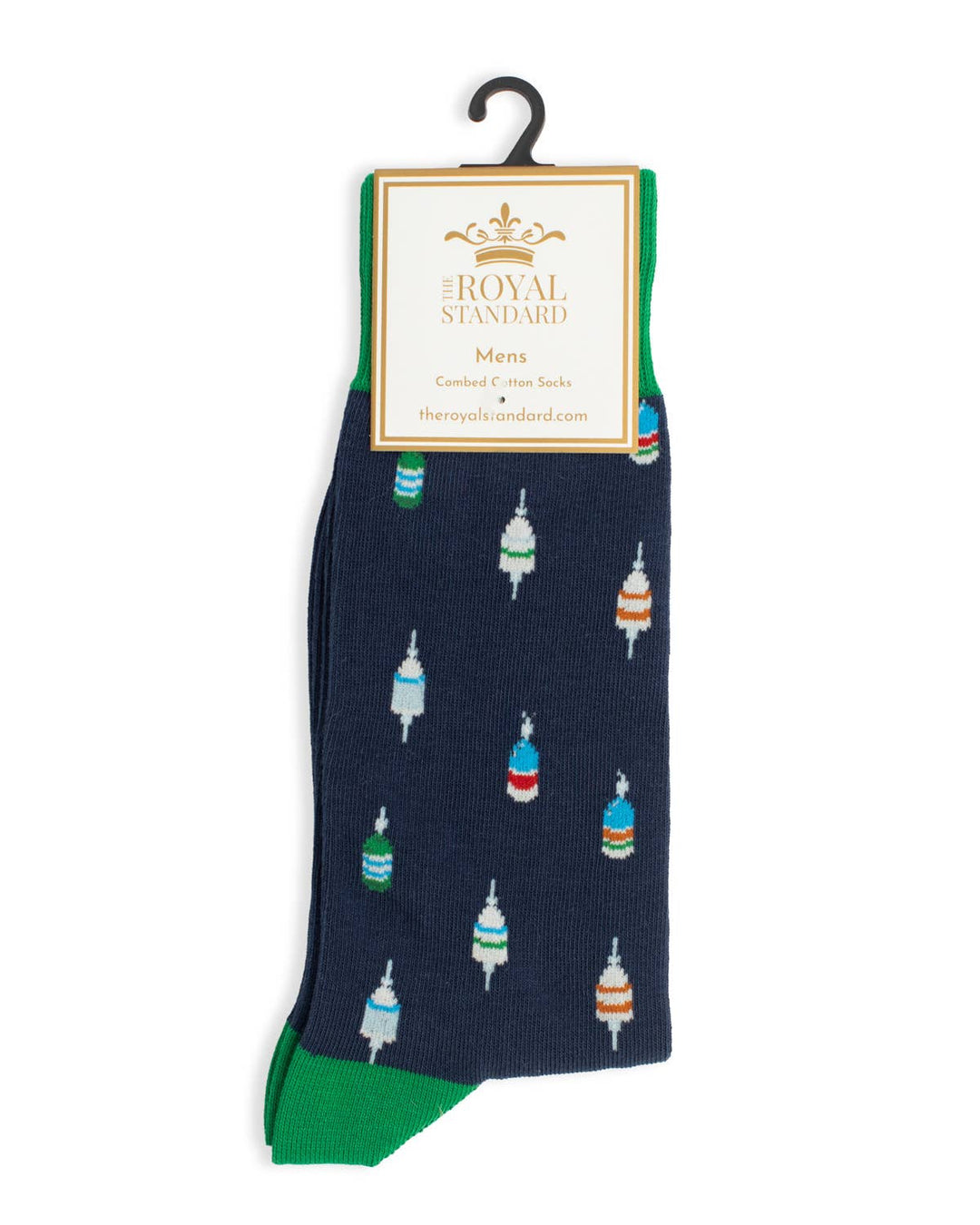 The Royal Standard - Men's Sag Harbor Socks   Navy/Multi   One Size