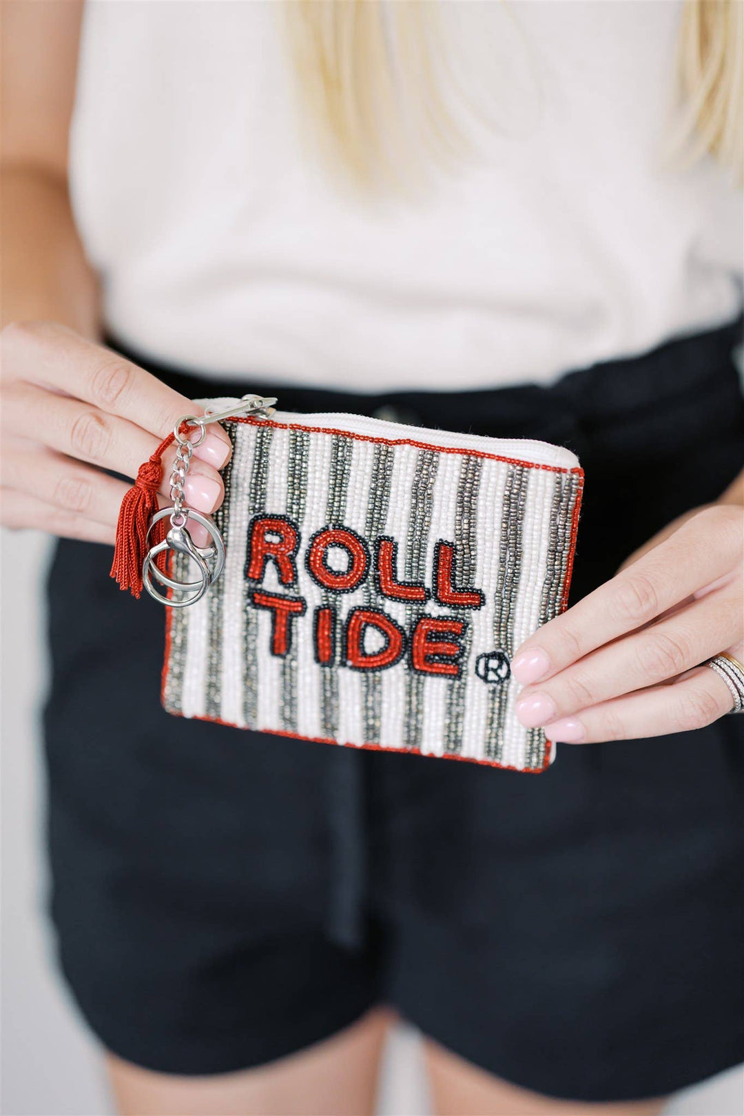 Gracefully Made Art - University of Alabama Beaded Coin Purse