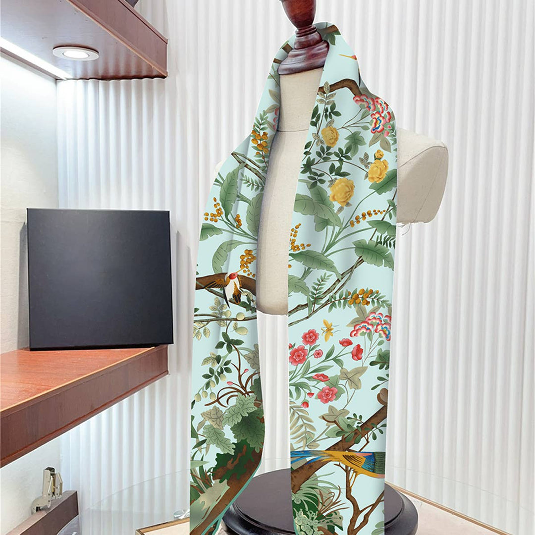 ACCITY - Jungle Birds Twill Silk Travel Sun Scarf_CWASC04082: TYPE3 / (OS) 1