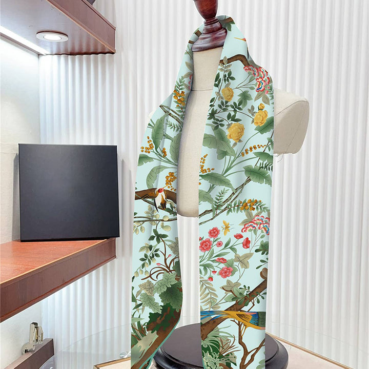 ACCITY - Jungle Birds Twill Silk Travel Sun Scarf_CWASC04082: TYPE3 / (OS) 1