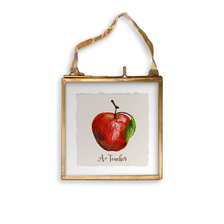 French Graffiti - Apple with A+ Teacher: Dishtowel