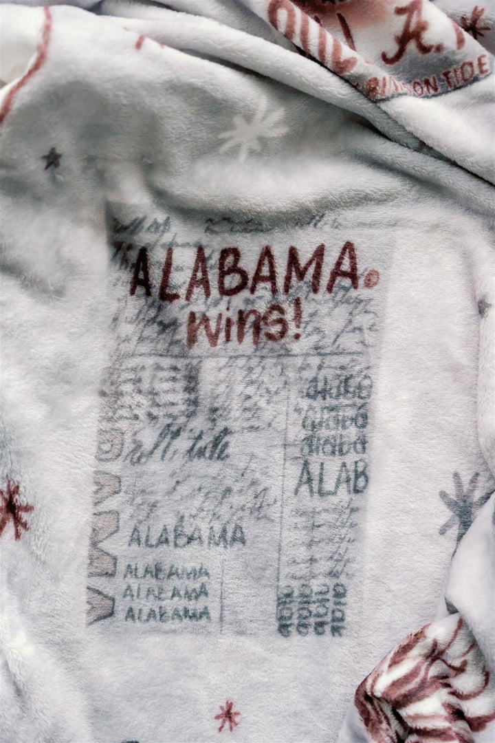 Gracefully Made Art - University of Alabama Flannel Fleece Blanket