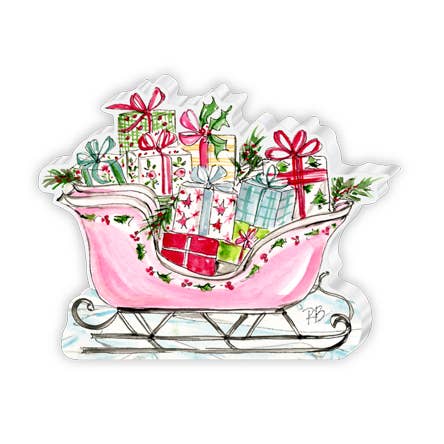 Pink Sleigh Full of Presentssmall Acrylic Art