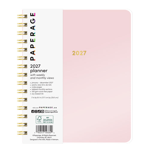12 MO Medium Spiral Planner