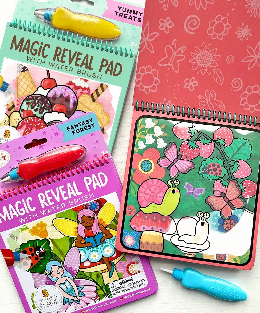 Bright Stripes - Magic Reveal Pads - Butterflies, Treats & Fairies