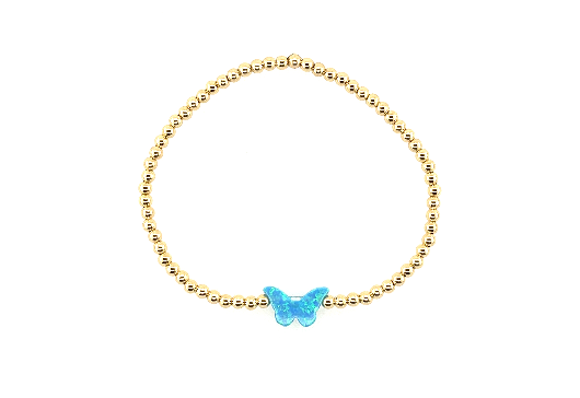 Kids Butterfly Bracelet: Bubblegum / Gold Filled