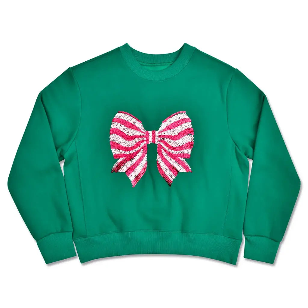 ISCREAM - Bow Sequins Sweathirt