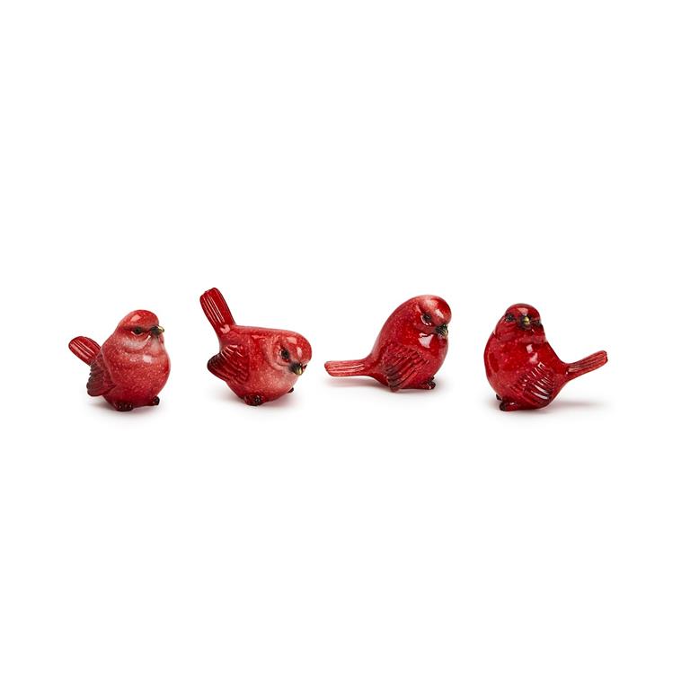 Red Cardinal Hand-Painted Bird (Assorted Orientation)