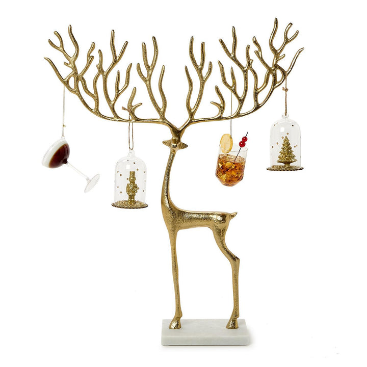 Golden Reindeer Sculptures