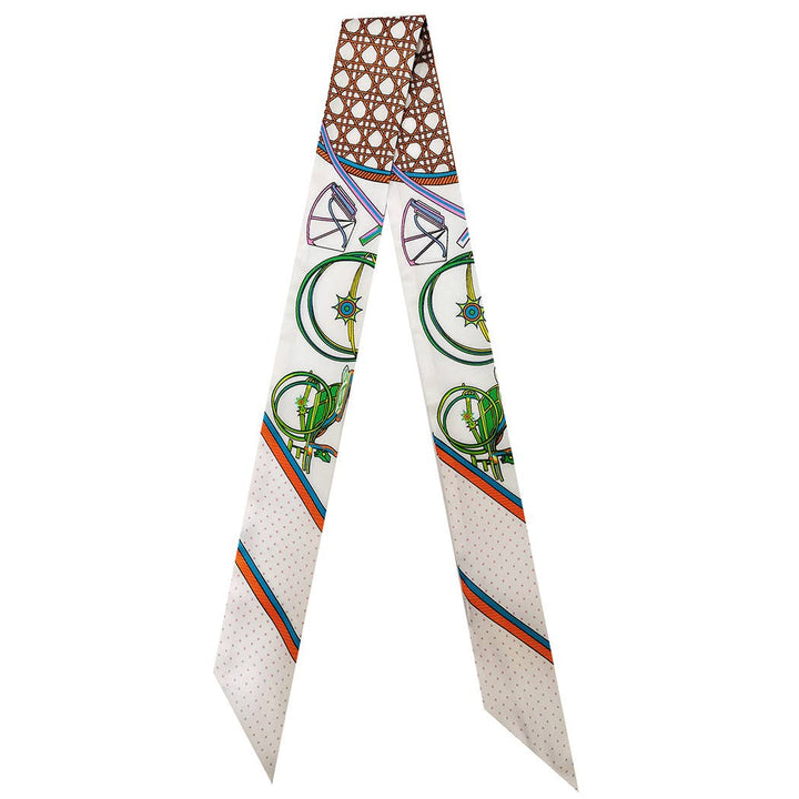 Fashion City - Multi-Colored Pattern Light Weight Twilly Scarf : PNK / ONE SIZE
