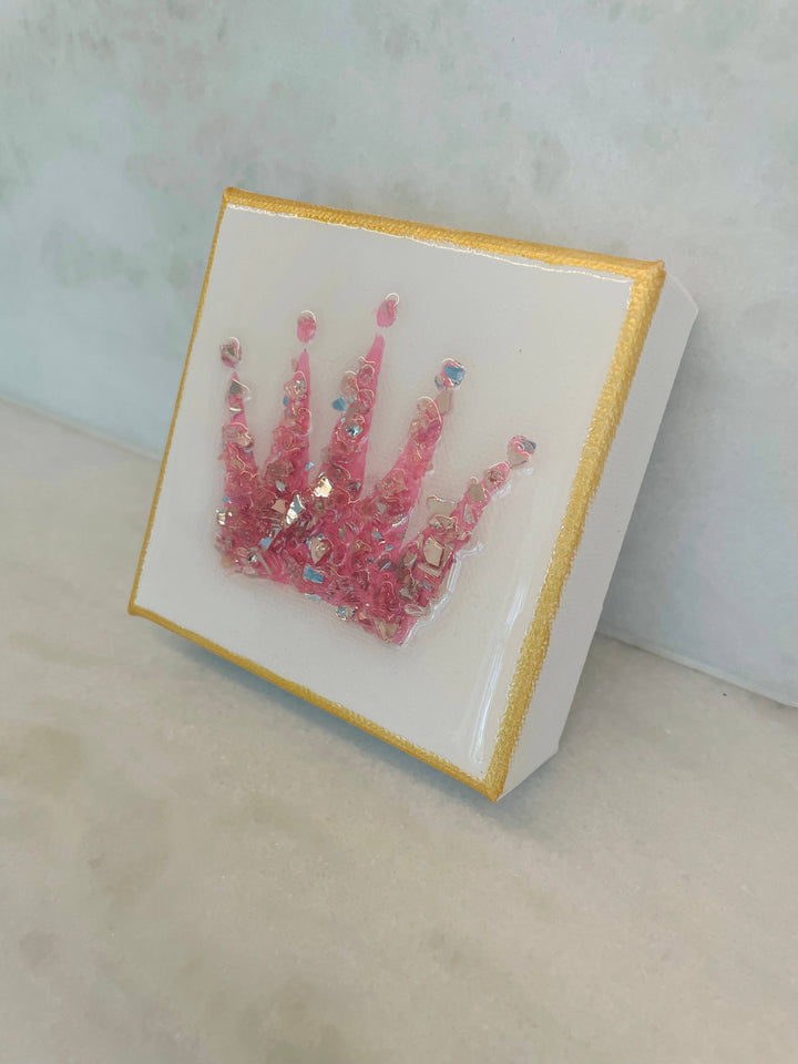 Deceaux Art - Pink Beaded Crown