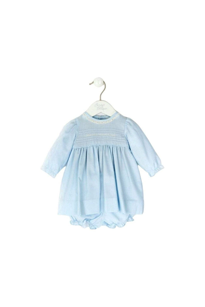 Julius Berger & Carriage Boutique - Baby Girl Light Blue Long Sleeve Dress: 9M