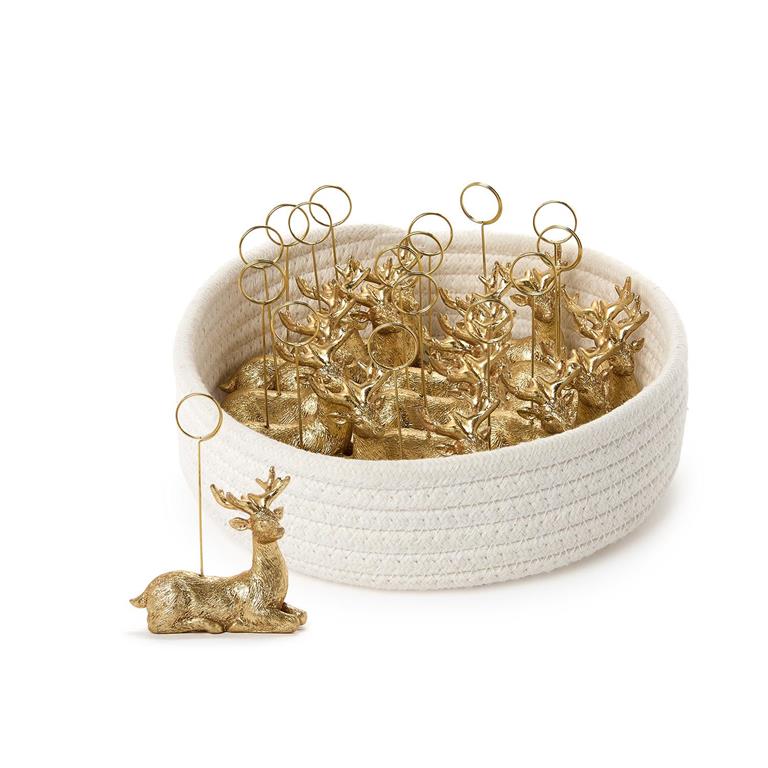 Golden Deer Place Card / Photo Holder