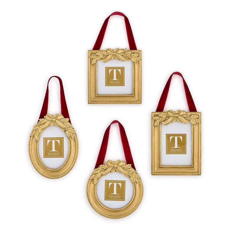 Holly Leaves Hanging Photo Frames / Ornaments (In 4 Styles)