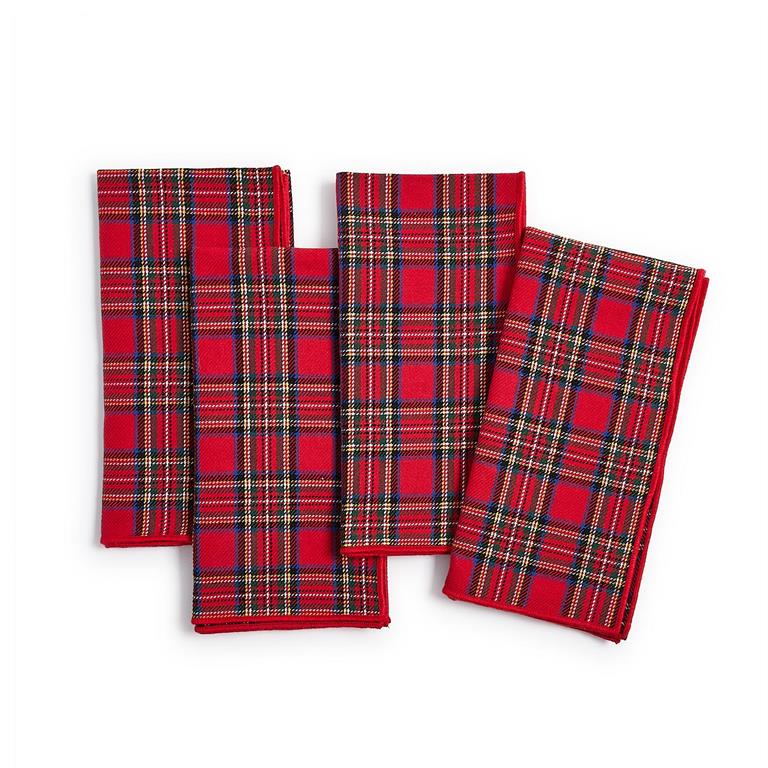S/4 Tartan Traditions Cloth Napkins