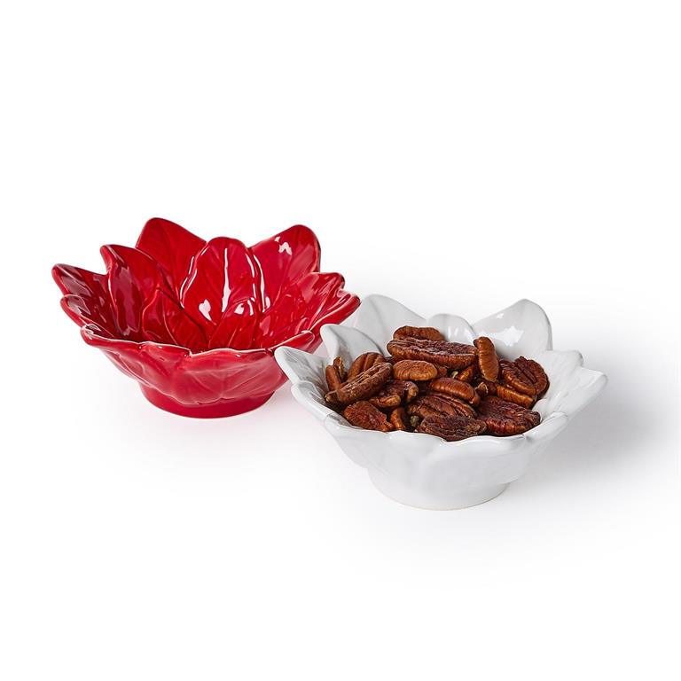 Poinsettia Tidbit Dish Unit (In 2 Colors)