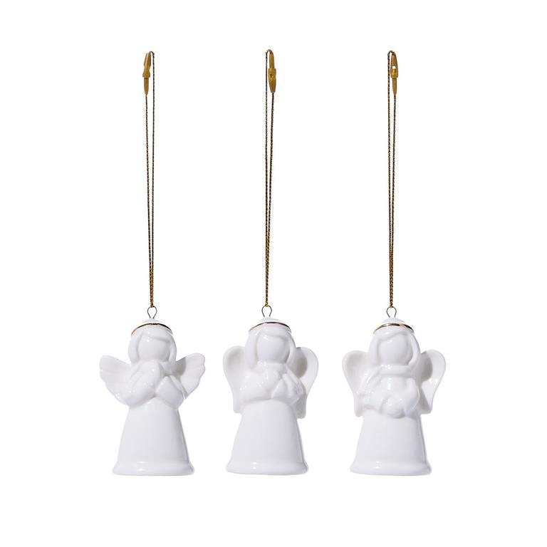 Set of 3 Angel Ornaments in a Gift Box Includes 3 Designs