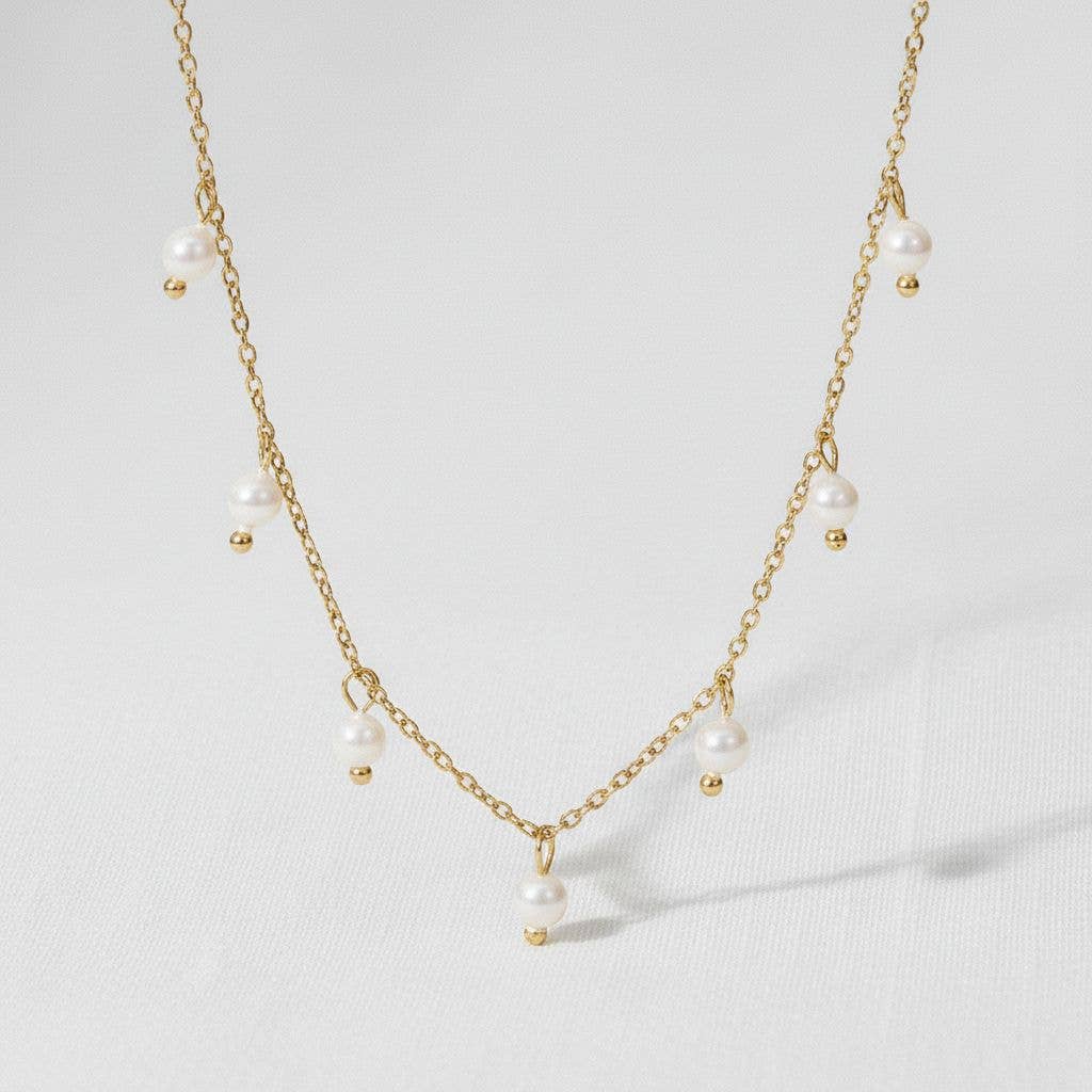 paperln - Elegant Pearl Tassel Pendant Necklace