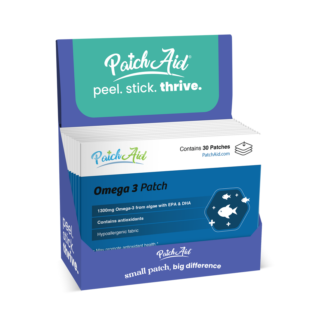 PatchAid - Omega-3 Vitamin Patch - Heart & Brain Health Support: 1-Pack