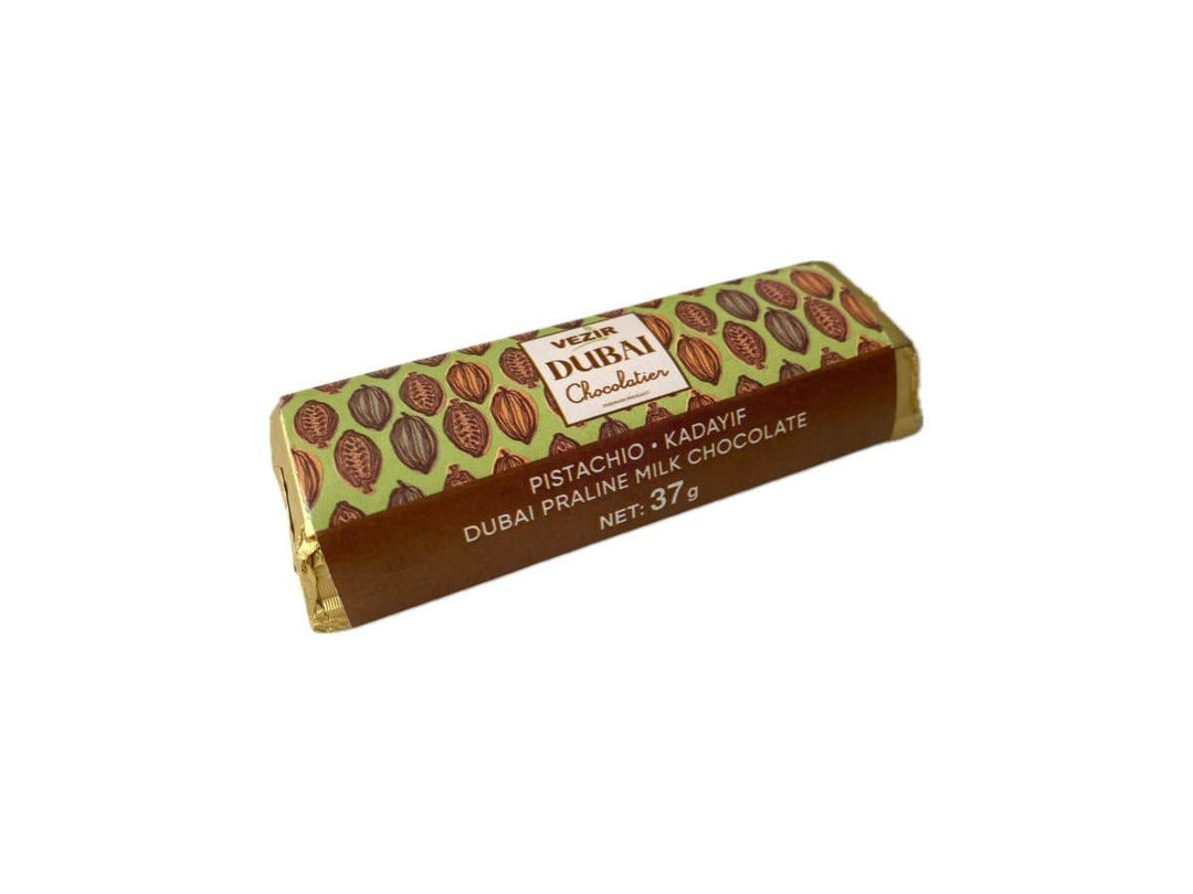 Aladdin - Pistachio Praline Dubai Chocolate Bar–Crispy & Nutty 37g: 1 bar