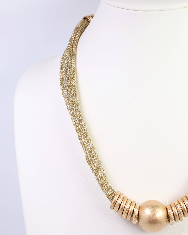Caroline Hill - Ludington Statement Necklace Worn Gold: Default