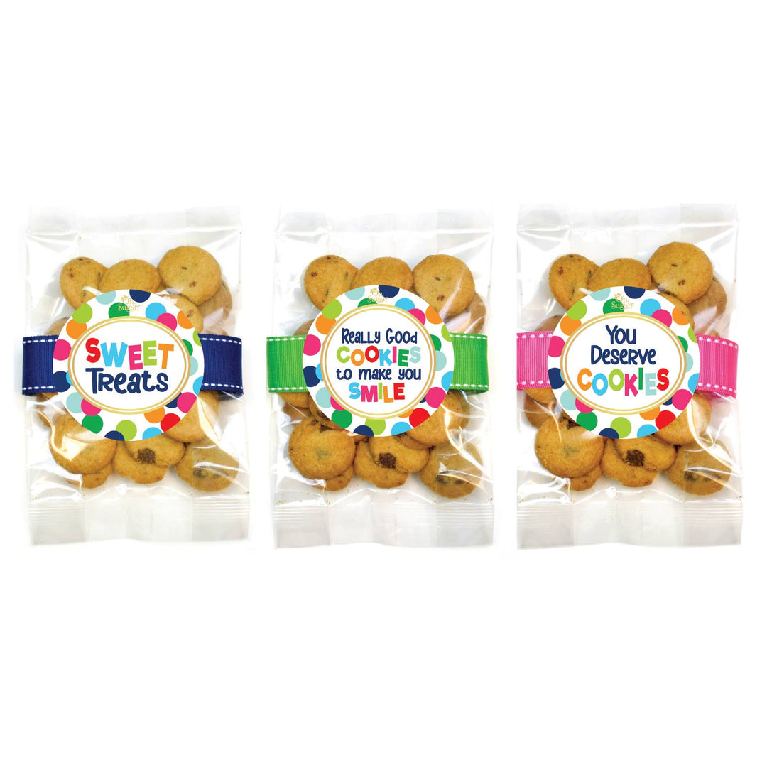 Oh, Sugar! - Cookie Bags - Lots of Dots Assorted - Small price is for 1 bag- Chocolate Chip