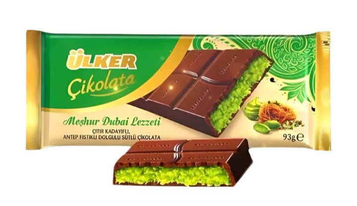 Aladdin - Ulker Dubai Chocolate: 1 Big Box (36 Pieces, 93g Each)