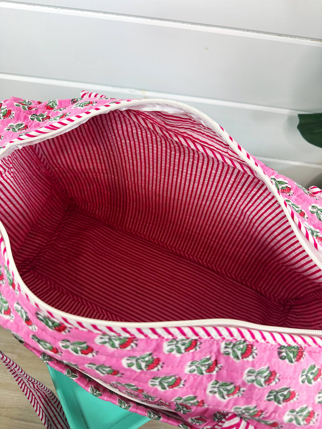 Folklore Couture - Quilted Duffle Bags | Block Print | Weekender Bag | Floral