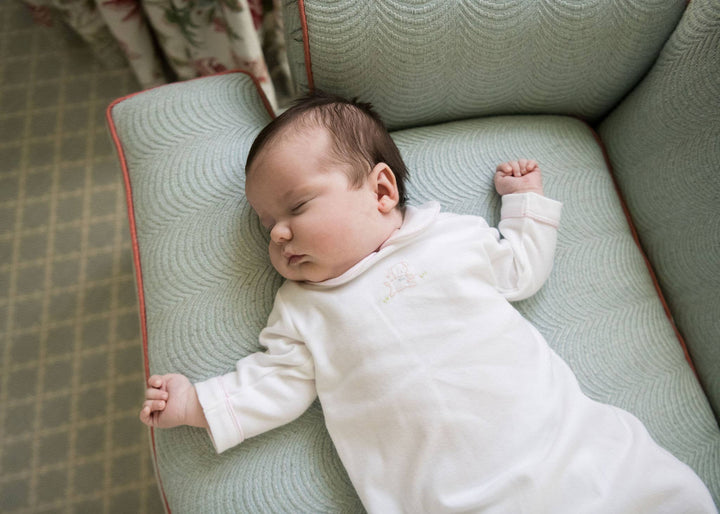 Lenora - Baby Puppy Cotton Knit Sack: Blue / 3-6M