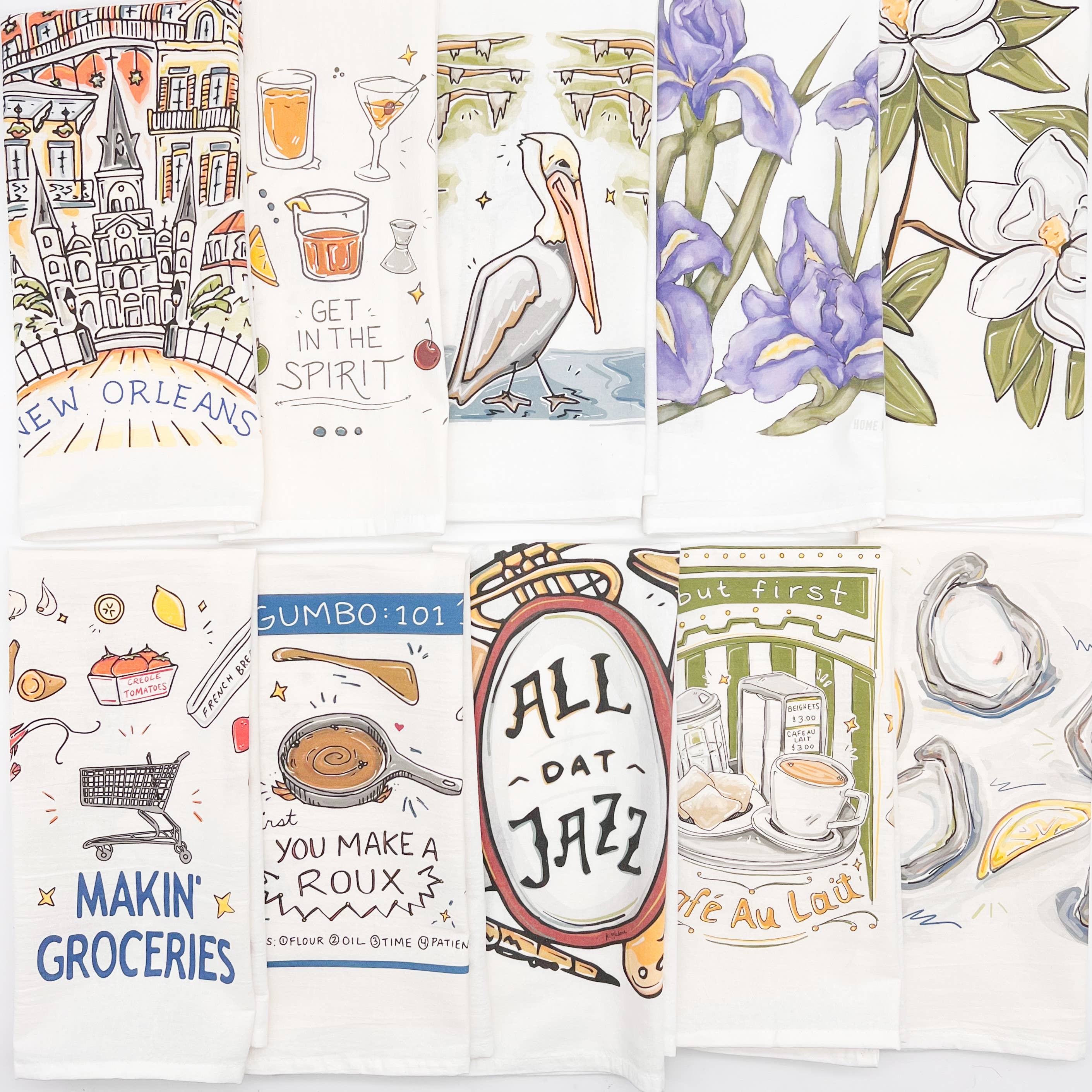 Home Malone Magnolia Dish Towel - Thumbnail 2