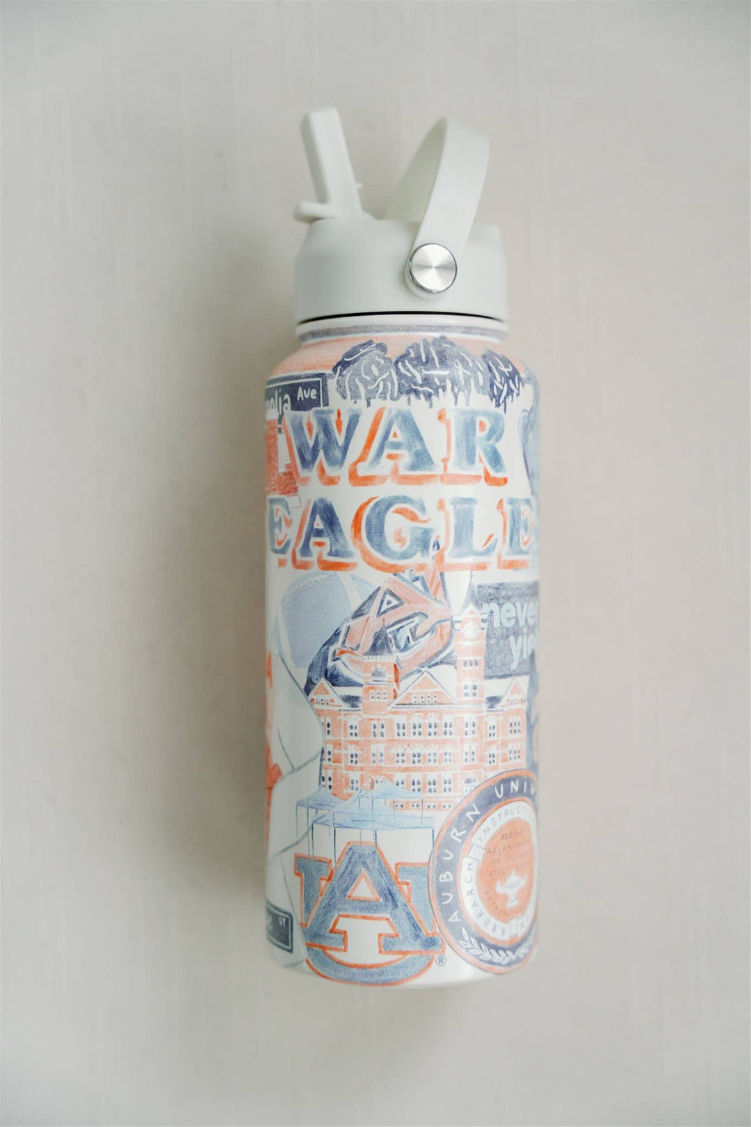 Gracefully Made Art - Auburn University 32 oz Insulated Water Bottle
