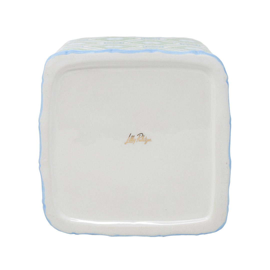 Lilly Pulitzer by Lifeguard Press - Tissue Holder, Bamboo Logo Trellis