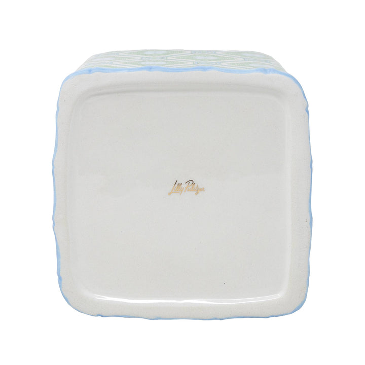 Lilly Pulitzer by Lifeguard Press - Tissue Holder, Bamboo Logo Trellis