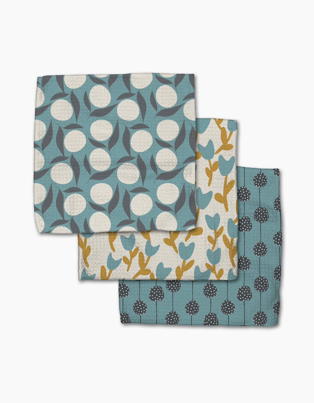 Geometry - Polka Dot Blooms Dishcloth Set