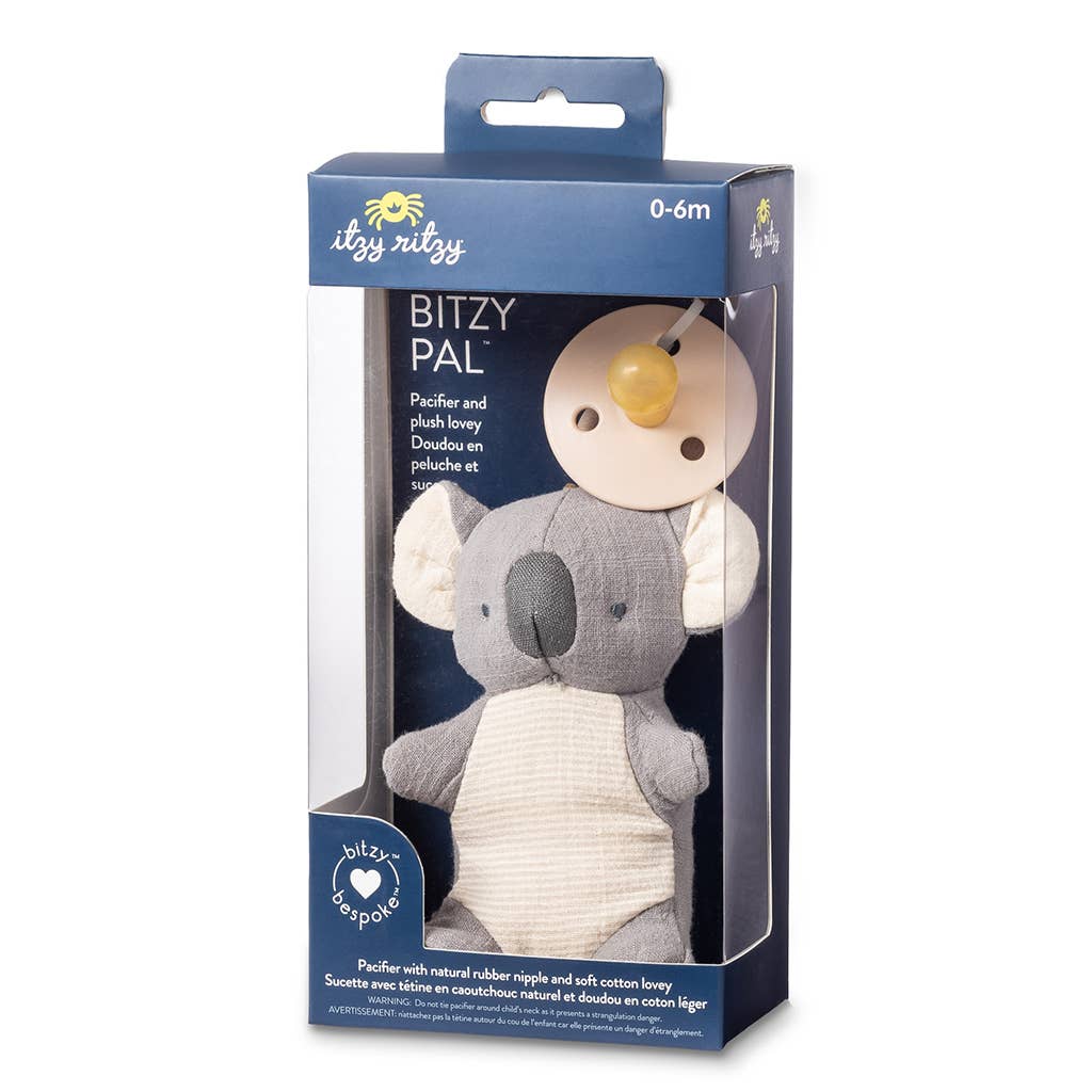 Itzy Ritzy - *NEW OPTIONS* Bitzy Pal Natural Rubber Pacifier & Plush: Bow