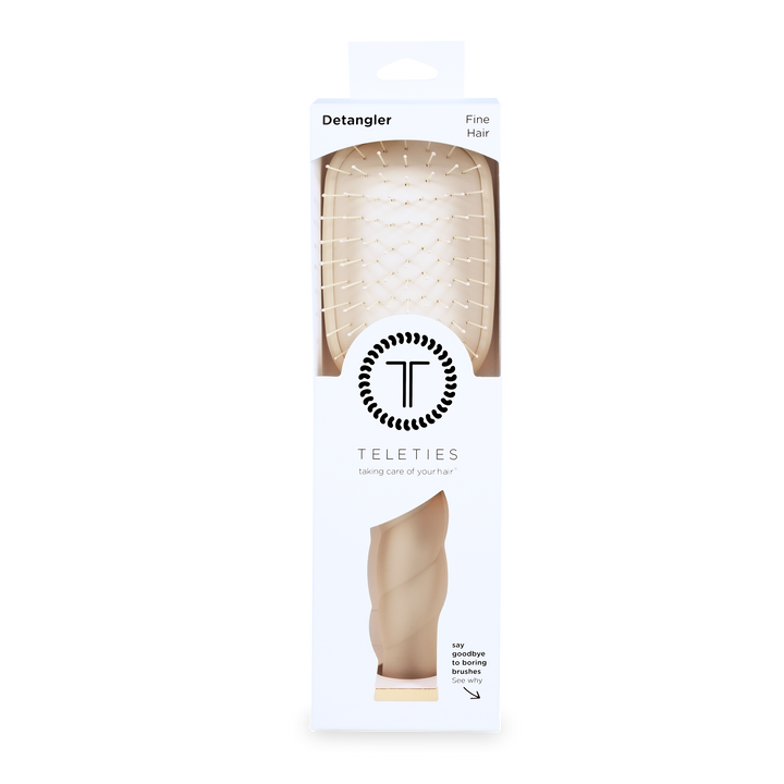 TELETIES - Detangler Hair Brush for Fine Hair - Tan