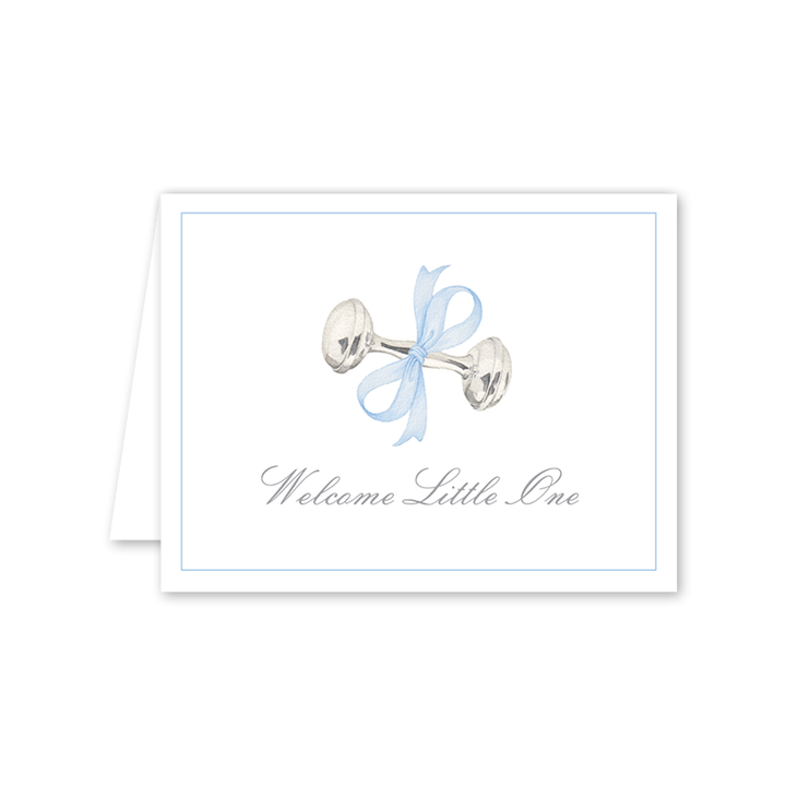 Dogwood Hill - Rattle and Bow Blue: Single Card