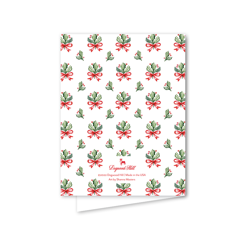 Dogwood Hill - Holly Ribbons Tree: Single Card