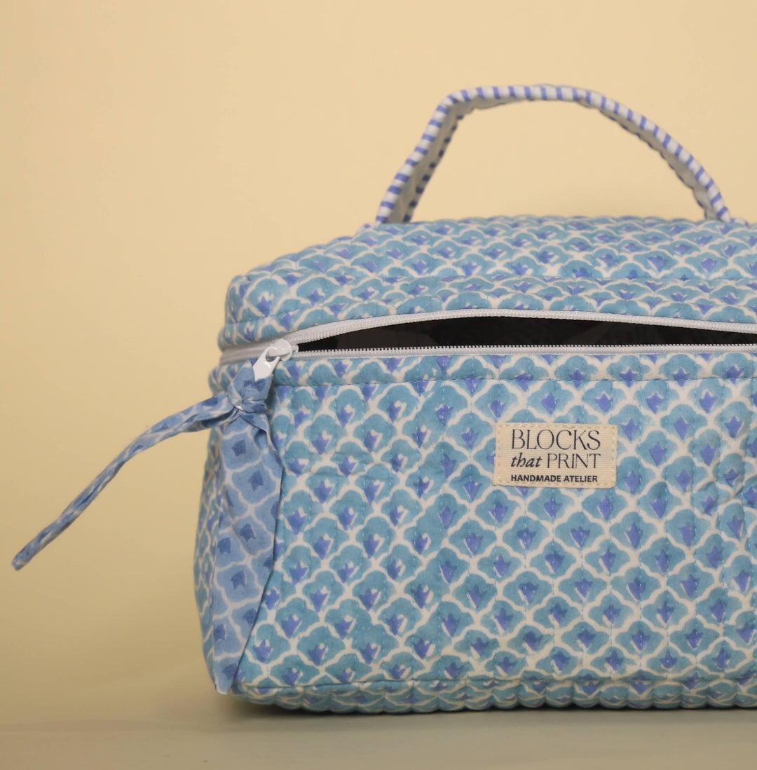 Blocks that Print - Blue Vanity Bag