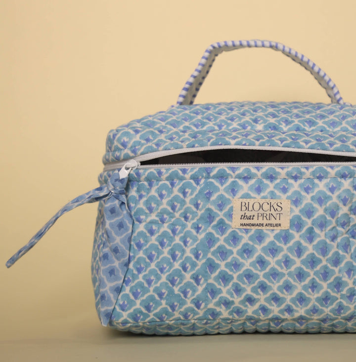 Blocks that Print - Blue Vanity Bag