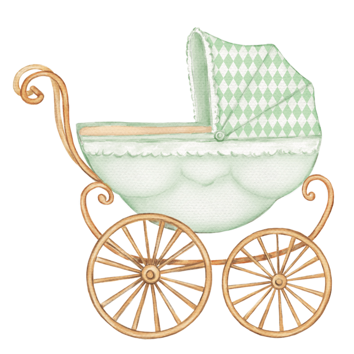 Front Porch Elegance - Welcome Baby- Door Hanger: Green- Welcome Baby!