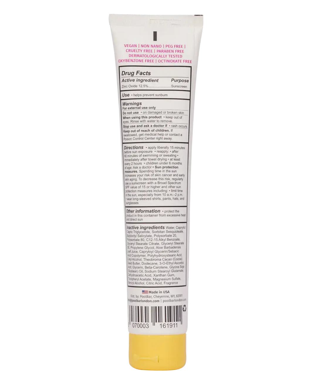 PoolBar London - Mineral SPF 30 Body Cream